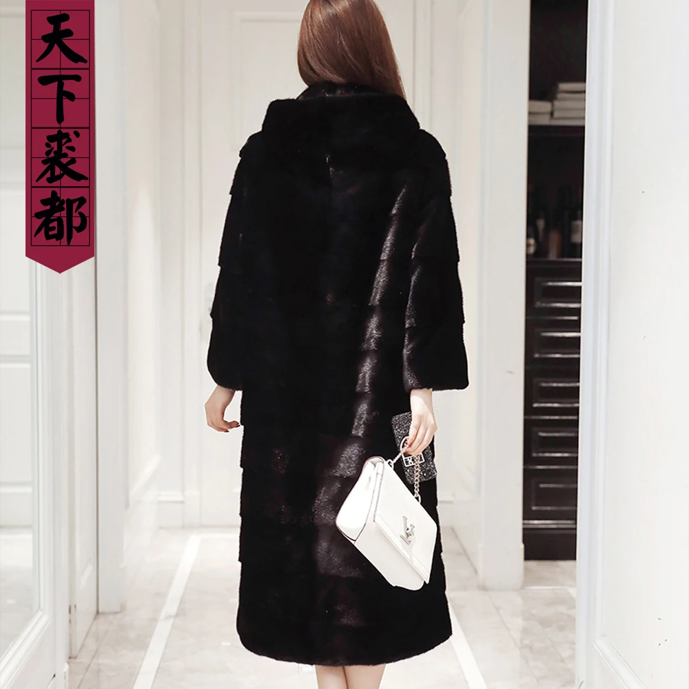 2019 натуральным лисьим мехом пальто куртка меховые женские зимние натуральный