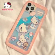 Hello Kitty case for iPhone 6S/7/8P/X/XR/XS/XSMAX/11/12Pro/12mini Phone Blu-ray Soft Case Case Cover