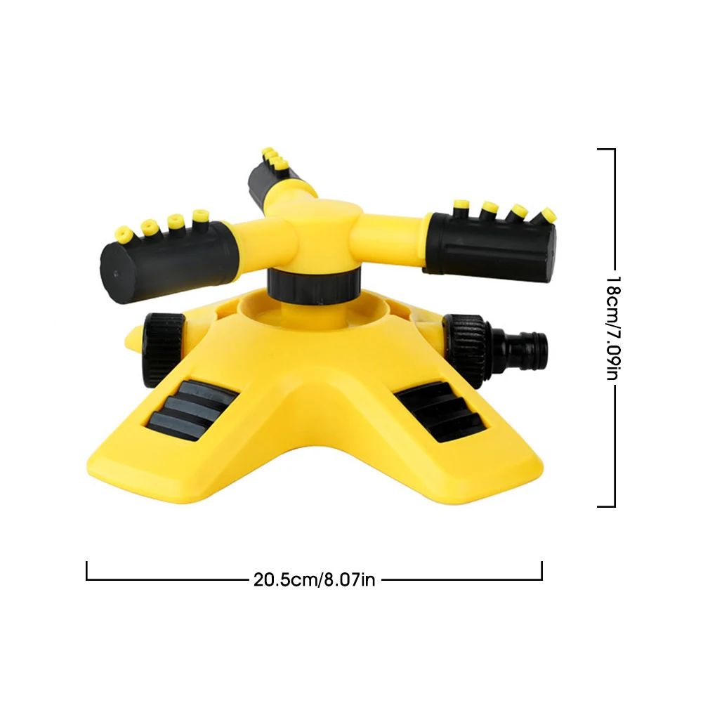 

Garden Sprinklers Rotary Three Arm Water Sprayer 360 Degree Automatic Rotating Water Sprinkler System with Quick Connector