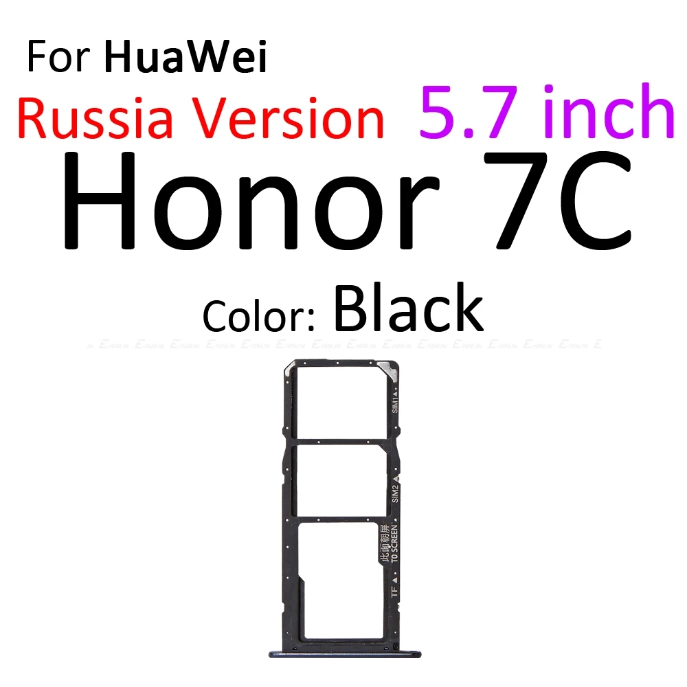 For HuaWei Honor 7C Pro 5.7 5.99 inch Holder Connector Container Sim Card Tray Socket Slot Reader Adapter Micro SD | Мобильные