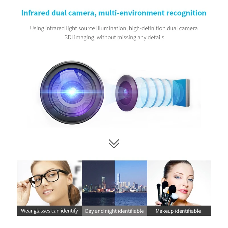 

FA02 Face Recognition Dual Camera Fingerprint Card Attendance Access Control Integrated Machine Access Control System(EU Plug)
