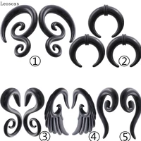 leosoxs 2 piece acrylic snail earrings auricle horns horns ear amplifying jewelry