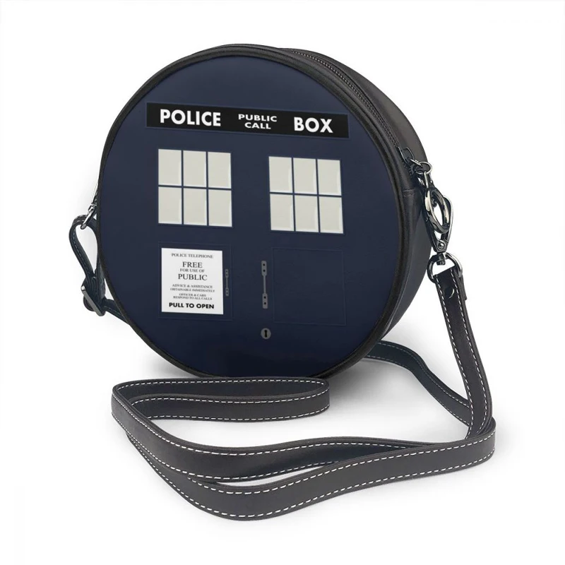 С изображением ТАРДИСа из сериала Доктор Кто Сумка через плечо с кожаная сумка