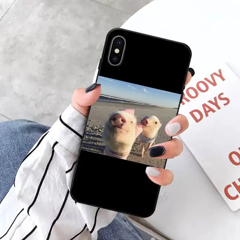

Cute Pig Pink pet animal artr Phone Case for iPhone 11 12 pro XS MAX 8 7 6 6S Plus X 5S SE 2020 XR