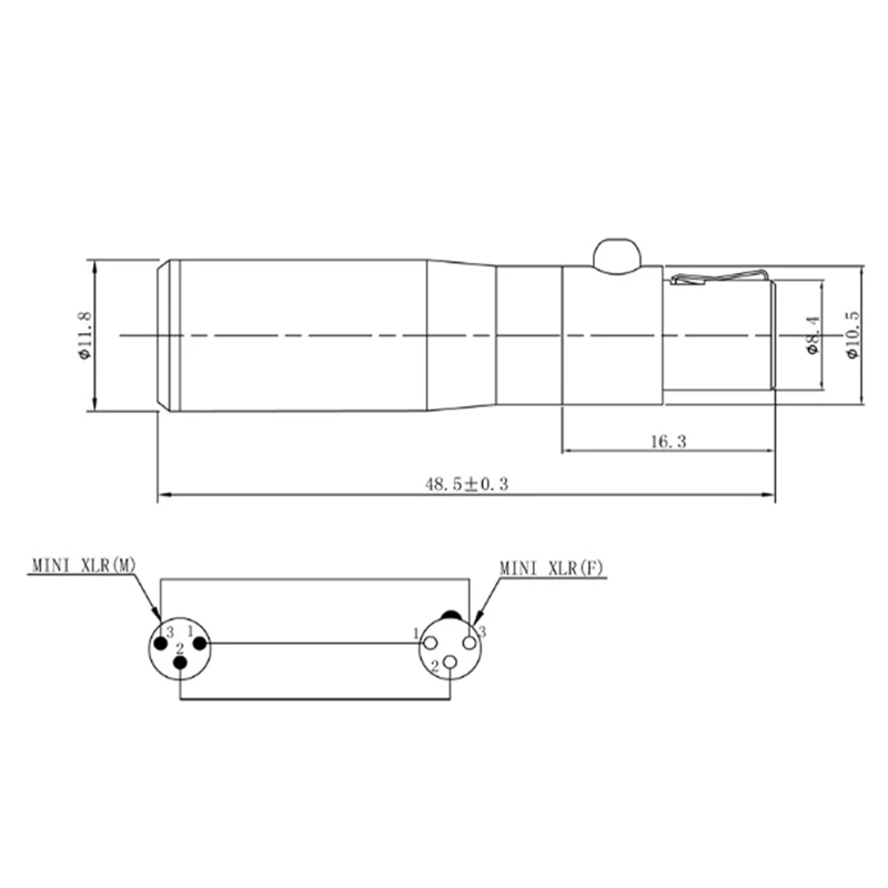 Переходник XLR Mini 3 Pin папа на 4 мама разъем Hi-Fi преобразователь сигнала адаптер для