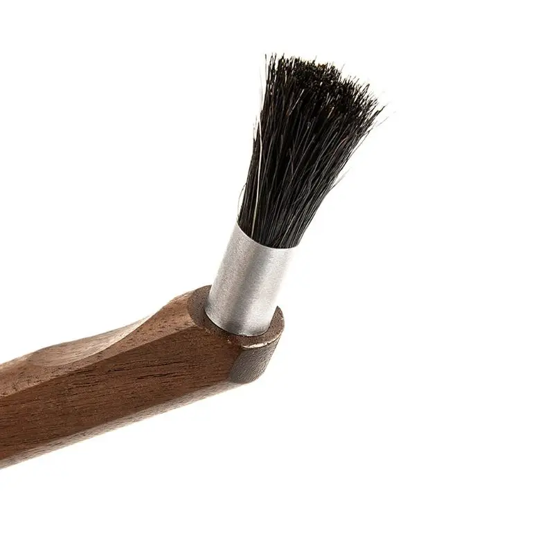 

Espresso Machine Coffee Grinder Powder Cleaning Brush Natural Bristles Walnut Wood for Barista Home Kitchen Bean Grain Tool