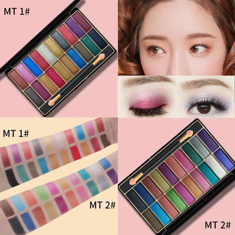 20 Цвета мерцающие тени для век Палитра пигментов пудра макияжа с подводки глаз |