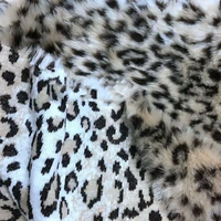 faux fur fabric leopard jacquard imitated rabbit fur womens clothing with artificial plush