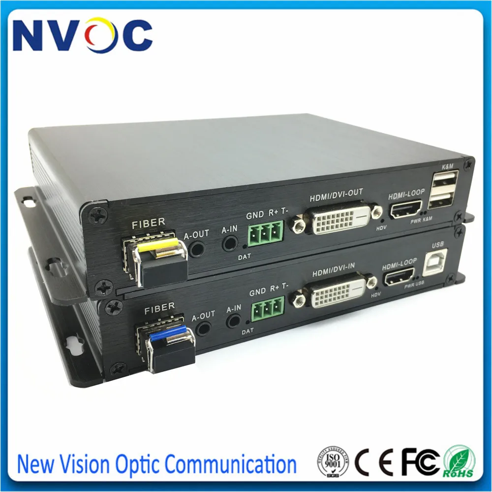DVI/HDMI KVM волоконно оптический конвертер USB мышь и клавиатура 3 5 мм аудио RS232 3G10KM LC SFP