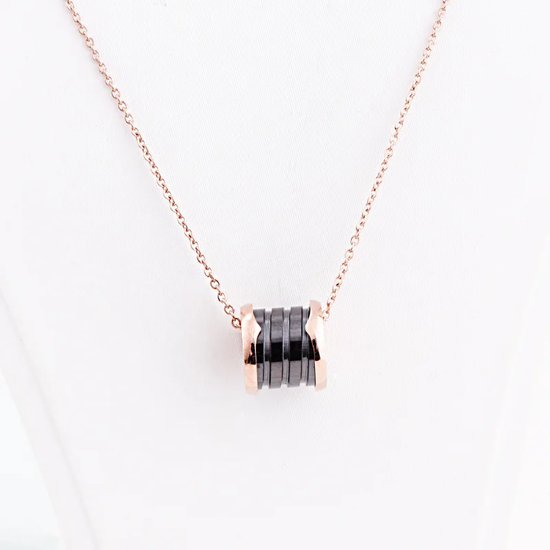 

Fashion titanium steel ceramic necklace Roman numeral spring female clavicle chain jewelry hot sale