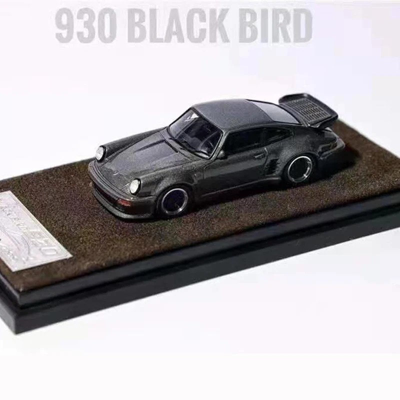 

LJM Model Car 1/64 Porsche RWB 930 Black Bird Resin Diecast Car Collection Limited 300 - Black Gray
