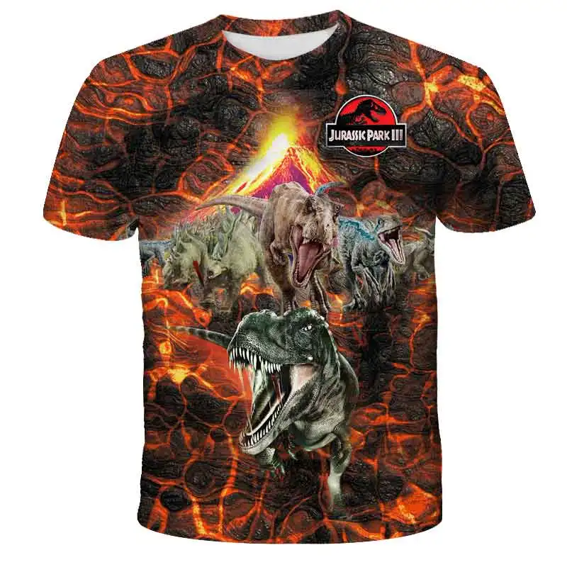

Jurassic Park T Shirt Child Dinosaur Printed 3D Print T-Shirt Casual Lovely Tops Jurassic World Tees Children Boy Girl Clothes