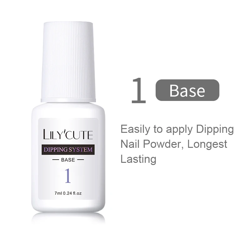 base LILYCUTE Dipping порошок для ногтей градиентный цвет ногтей Dip порошок для ногтей украшения для ногтей Блеск порошок погружение блестящие украшения - Цвет: base