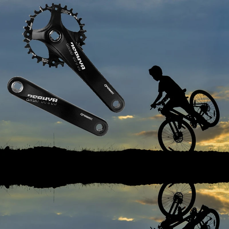 

PROWHEEL Bike Crankset Sprocket 104BCD Mountain Bike Crank 32T Easy to Modify Single Crank Set