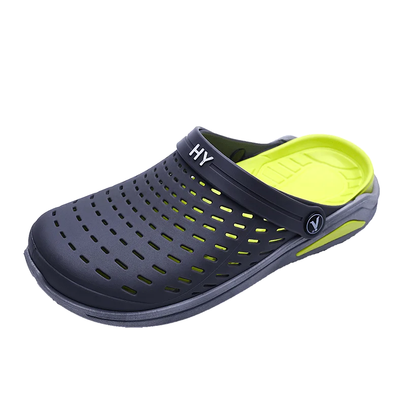 

2021 Men Sandals Casual Summer High Quality Rubber Hole Shoes Clogs Lovers Home Garden Outdoor Beach Flat Slippers