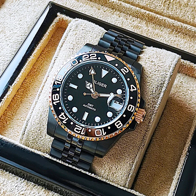 Enrolamento à Prova Novo Iate Masculino Mestre Quatro Pinos Mergulho Assista Auto D40 Água Relógio 40mm
