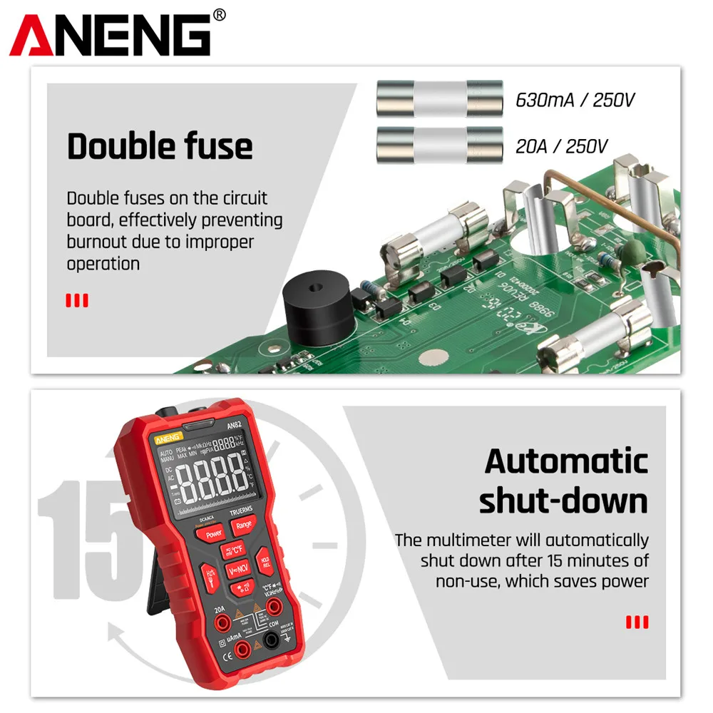 ANENG AN82 PRO тестер мультиметр мини цифровой профисионал multimeter esr метр аккумулятора