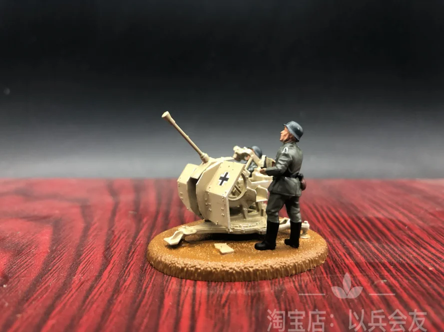 

1:72 die-cast resin model German anti-aircraft gun scene model 2 characters color resin soldier model free shipping
