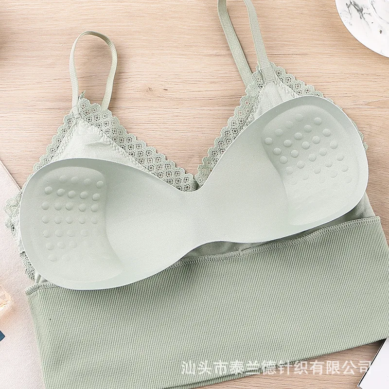 

New Style Lace Large U-Back Wrap-around Adjustable Camisole Beauty Back No Steel Ring Bra Comfortable Breathable Seamless Underw