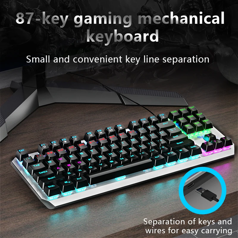 Механическая клавиатура AULA F3087 игровая с 87-клавишной защитой от ореолов