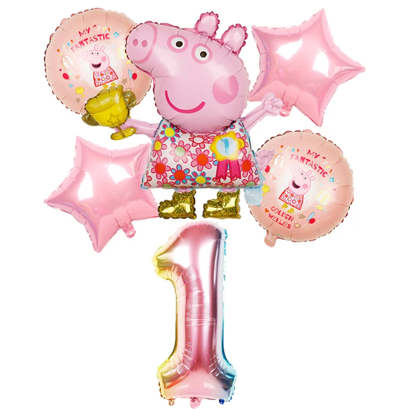 Воздушные шары в виде Свинки Пеппы Мультяшные фигурки для будущей матери