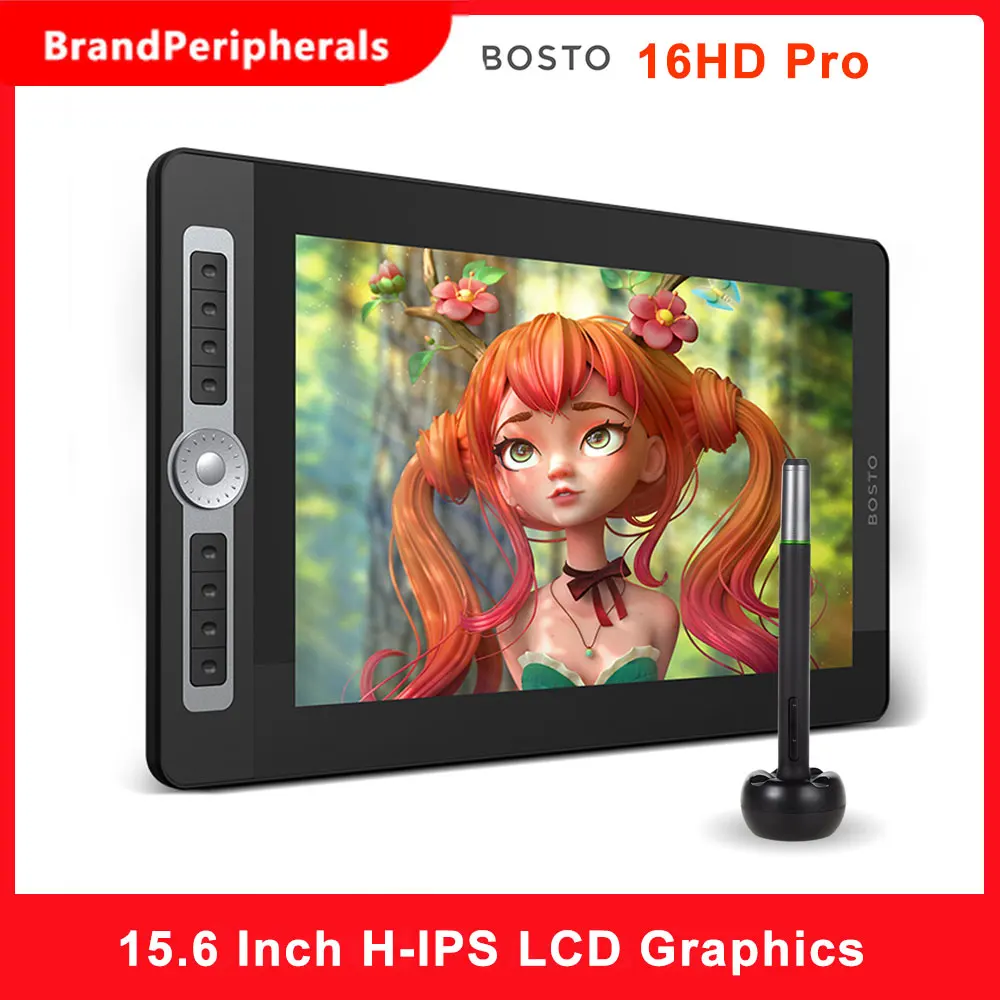 BOSTO 16HD Pro Портативный 15 6 дюймов H IPS ЖК дисплей Графика планшет для рисования