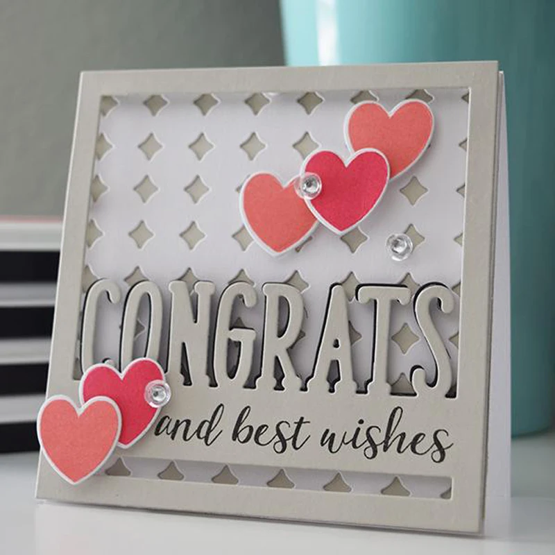 Поздравления квадратный альбом рамка высечки для фотографий скрапбукинг