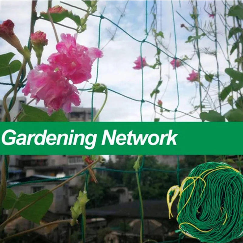 

Garden Green Nylon Trellis Netting Mesh Support Climbing Bean Plant Nets Grow Fence Climbing Net Thickened Line