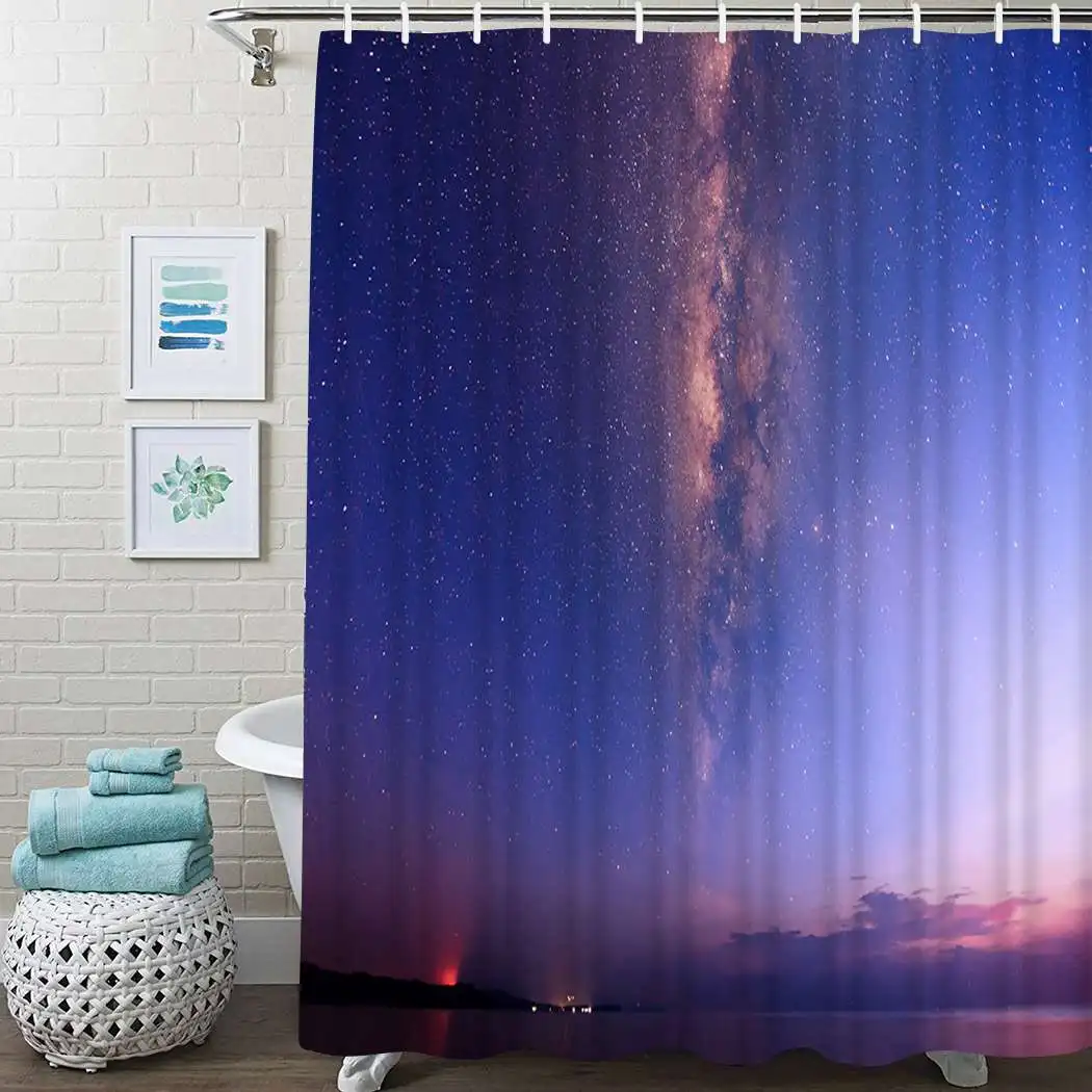 Занавеска для душа Galaxy Sky абстрактная млечная занавеска водонепроницаемая ткань