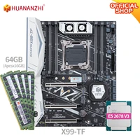 huananzhi x99 tf x99 motherboard with intel xeon e5 2678 v3 with 416g ddr4 recc memory combo kit set nvme usb 3 0 atx server