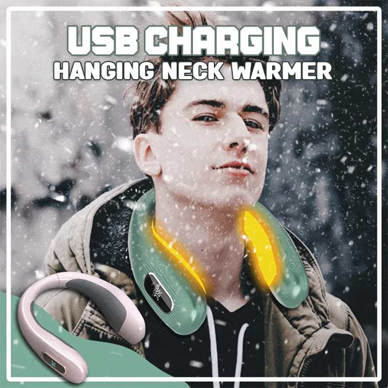 

USB Charging Hanging Neck Warmer Hand Warmer Electric Heater Temperature Display Adjustable FP8