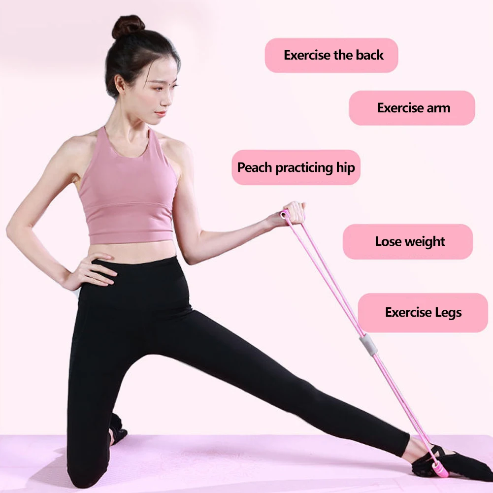 Latex Exercise Pull Rope 8 Shape Men/Women Yoga Draw Fitness PilatesResistance Band | Resistance Bands