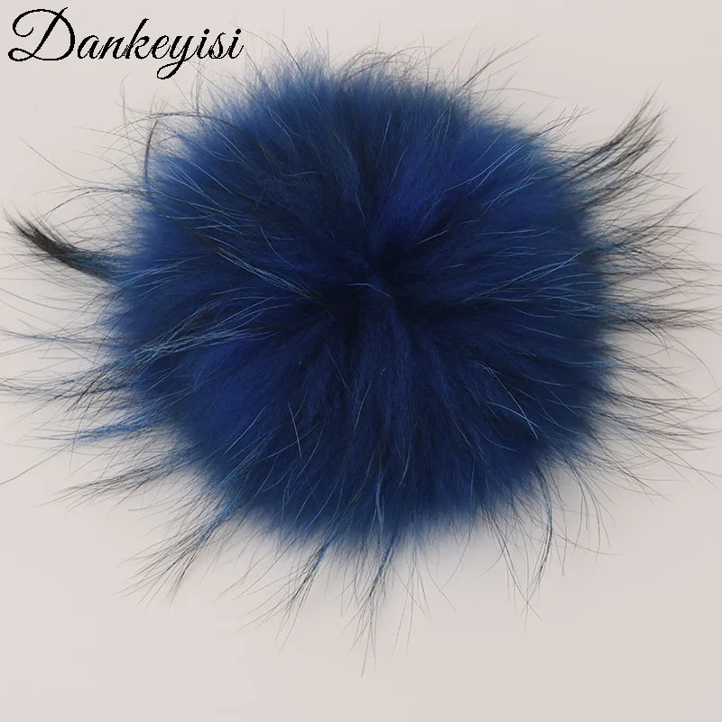 DANKEYISI 5 шт. помпоны из натурального меха 14-15 см DIY помпоны из меха енота лисы меховые шарики для шапок шарф обувь вязаная шапка, кепка, бини