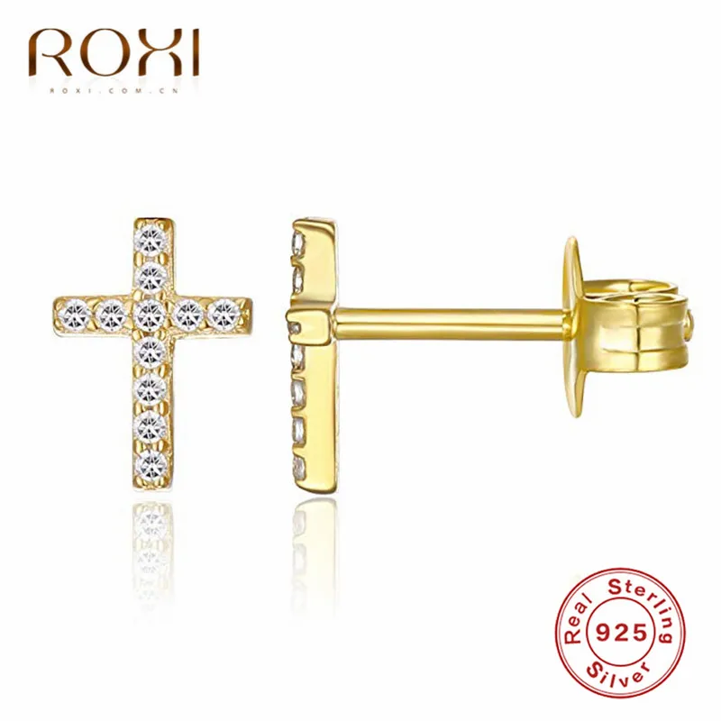 Женские серьги гвоздики ROXI в стиле панк из стерлингового серебра 925 пробы с