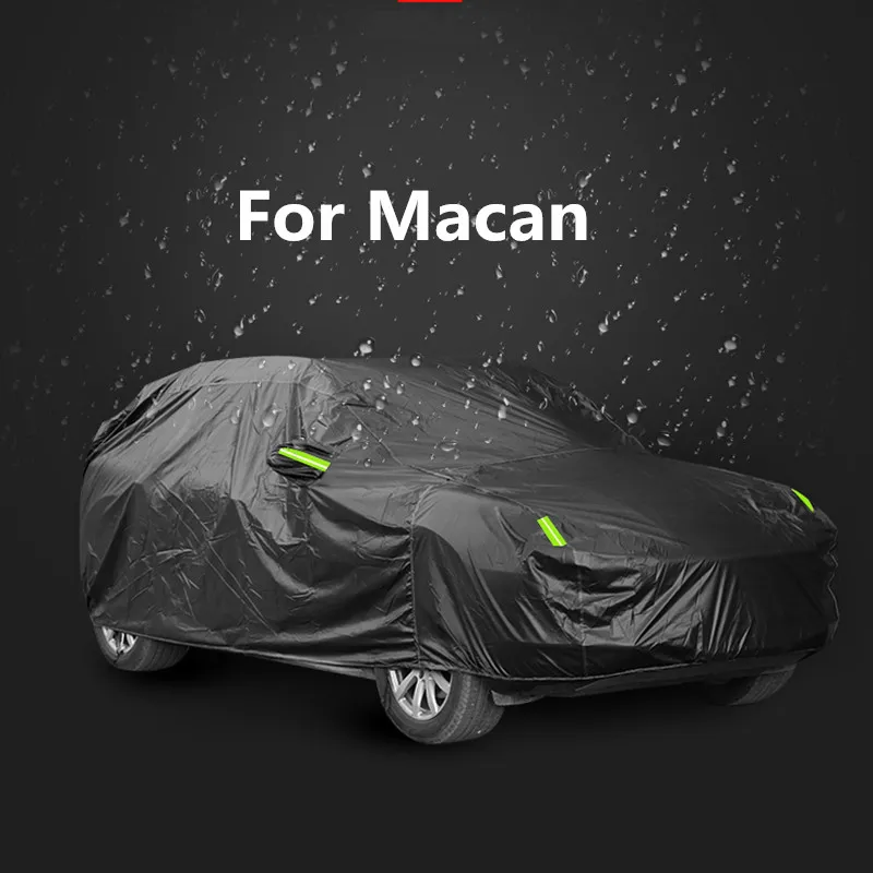 Type 1 Черный Водонепроницаемый полный автомобильные чехлы для Porsche Cayenne, Macan, Panamera, 918 911 718 2011 2012 2013 - Название цвета: Type 1