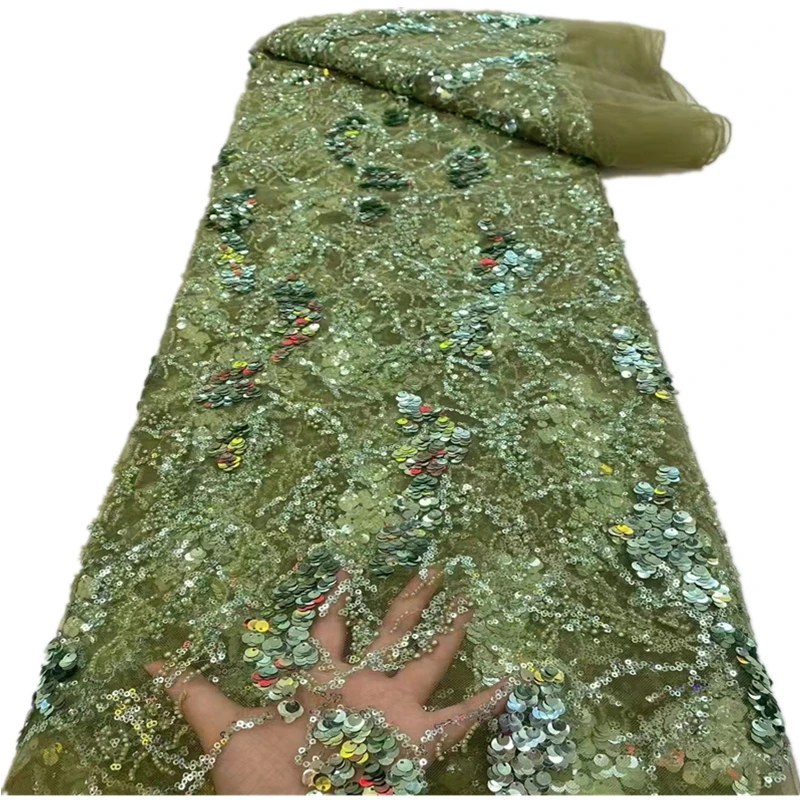 

Новый дизайн 2022, африканская кружевная ткань, французская кружевная ткань, бусины, высокое качество, нигерийский тюль, блестки, кружевная тк...