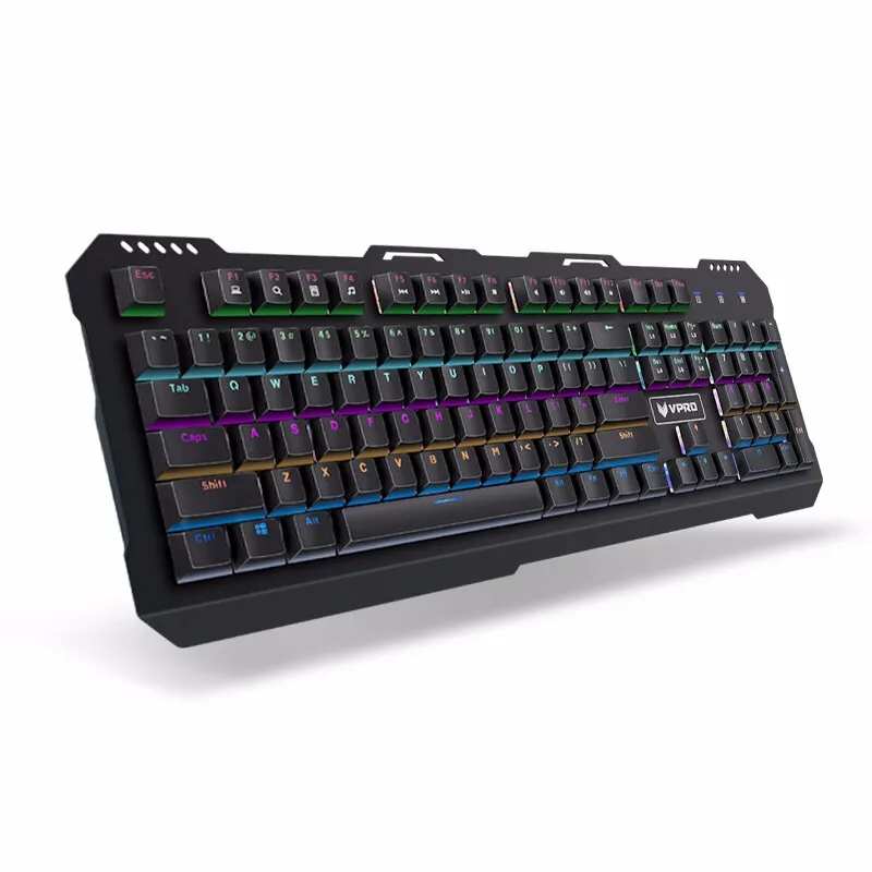 

V560 Gaming Mechanical Keyboard Mouse RGB Backlight Green Axis Computer Desktop and Set