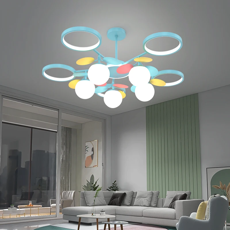 ModernColorful Circle Art Design LED Chandelier Lighting Home Decor Light Living Room Bedroom Indoor Lights Strong | Лампы и освещение