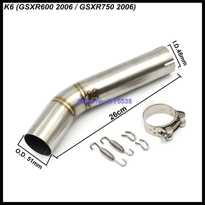 ID:48 мм/49 мм/46 мм для Suzuki K6 K7 K8 GSXR600 GSX R600 GSXR750 R750 2006 2008 CBF500 04 мотоцикл глушитель