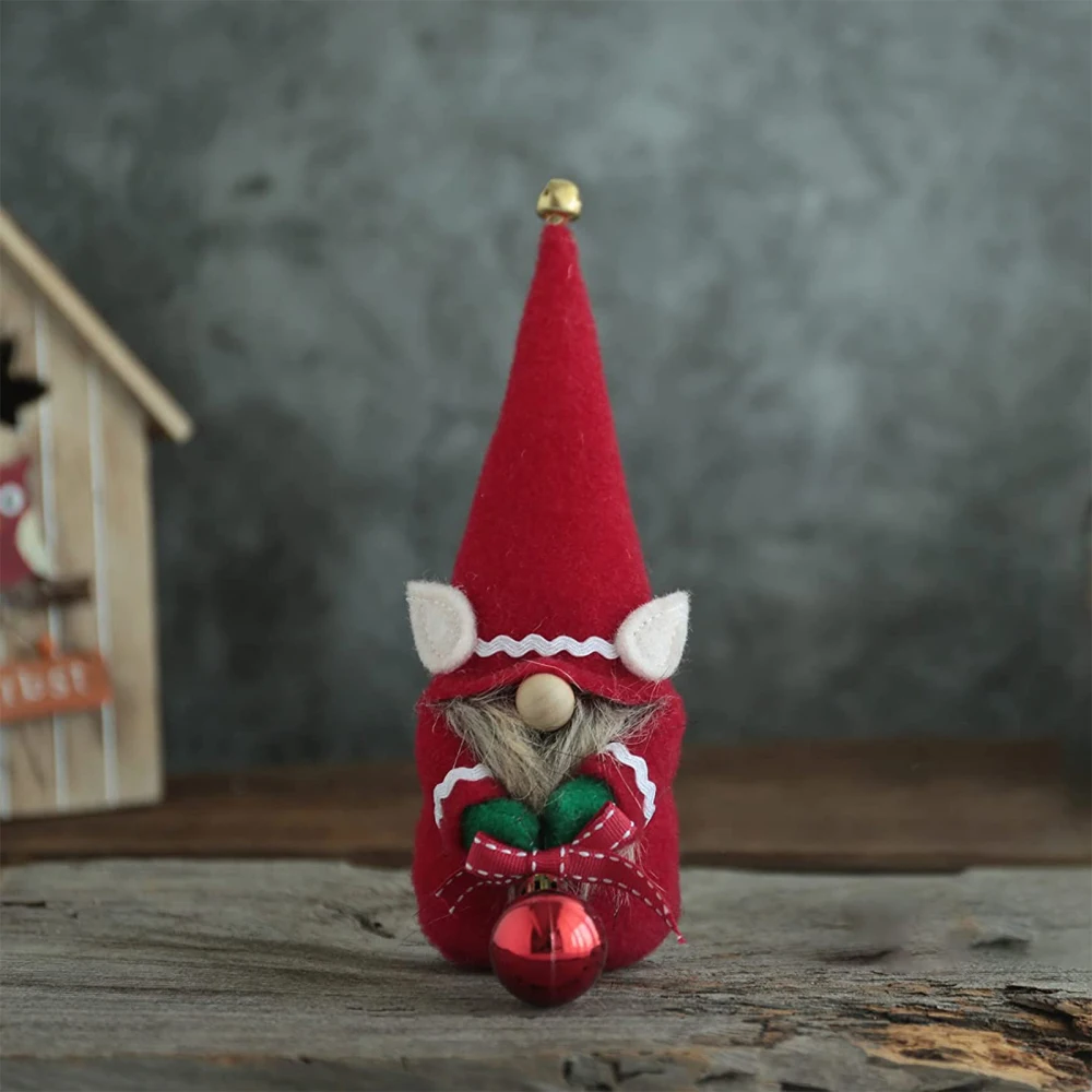 Xmas 2022 New Year Navidad For Tree Home Ornament Christmas Decorations Faceless Ornaments Cloth Bell Elf Rudolph Figurine |