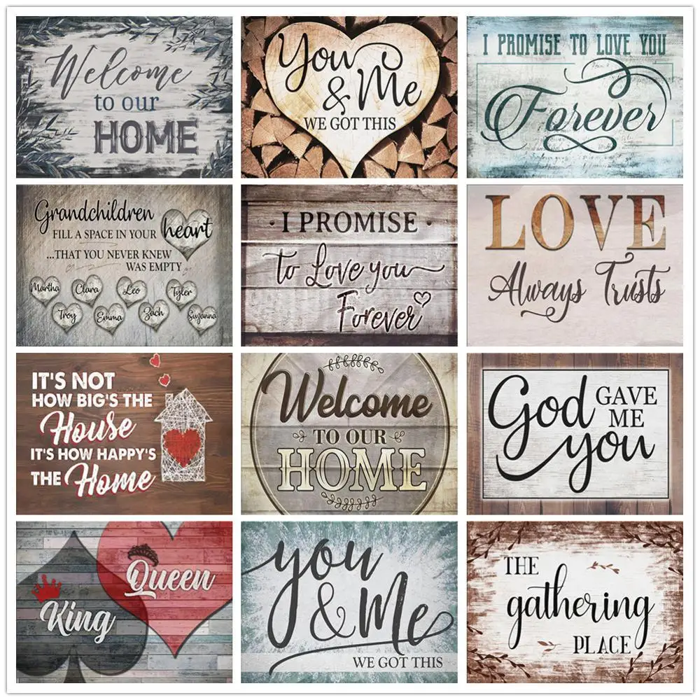 

5D Diamond Art Painting Kit DIY Embroidery Letter Love Family Sweet Home Decoration Full Drill Home Decor Gift Art Picture