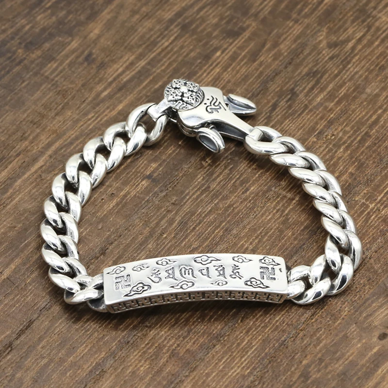 Роскошный браслет с шармами из стерлингового серебра S925 ювелирные изделия ретро