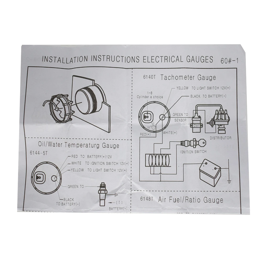 Универсальный 52 мм 2 дюймовый измеритель температуры воды 40 ~ 140 ℃ с красной иглой