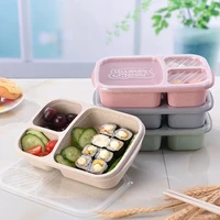 bento lunch box adults kids 3 compartments travel food storage container for children camping bento box free shipping items