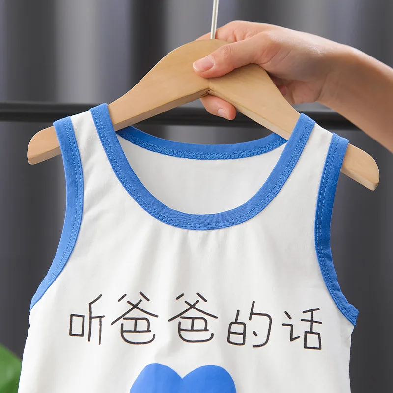 

New Summer Baby Cotton Clothes Children Boys Girls Fashion Vest Shorts 2Pcs/sets Kids Infant Letter Clothing Toddler Sportswear