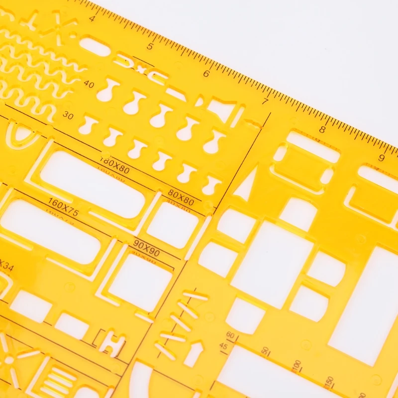 

K Resin Ruler Professional Universal Furniture Construction Architect Template Ruler School Accessories