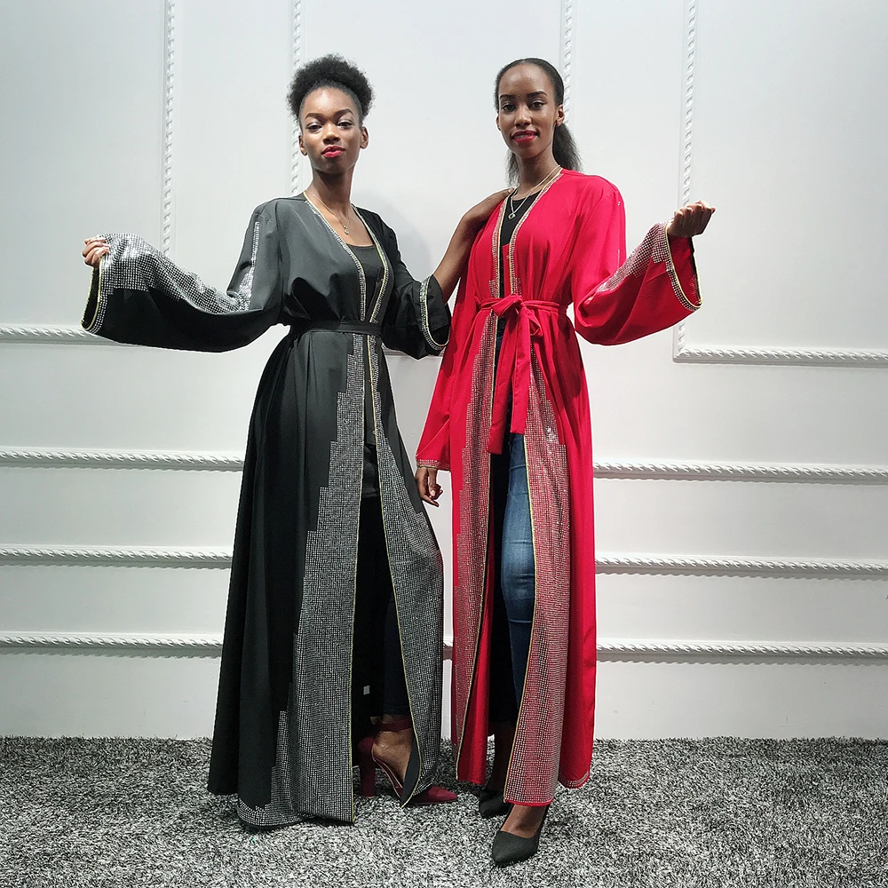 Женский кафтан Дубай абайя кимоно турецкий хиджаб мусульманское платье кардиган