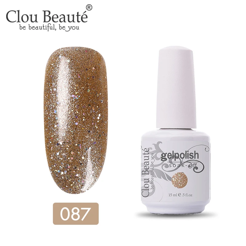 11087 Clou Beaute, 15 мл, лак, Гель-лак, Перманентный лак для ногтей, УФ светодиодный лак для ногтей, для маникюра, долговечный Гель-лак, гель-гибрид - Цвет: 11087