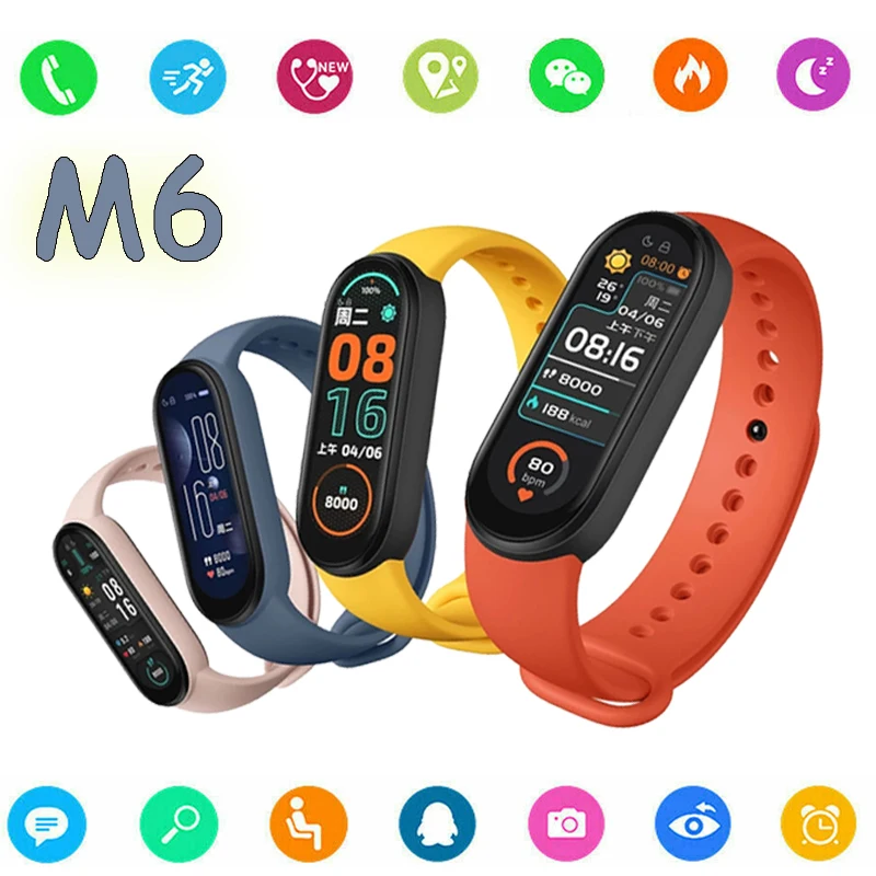 

Фитнес-браслет M6 с пульсометром и поддержкой Bluetooth