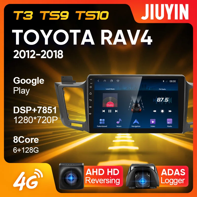 JIUYIN Тип C автомобильный Радио Мультимедиа Видео плеер навигация GPS для Toyota RAV4 4 XA40 5